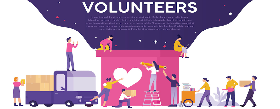 volunteering illustration media