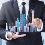 Property investment Business man create design modern building